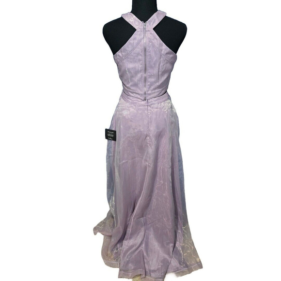 Lulus Lavender Two Piece Prom Dress Small NWT Organza Maxi Formal Event Skirt - Picture 3 of 8